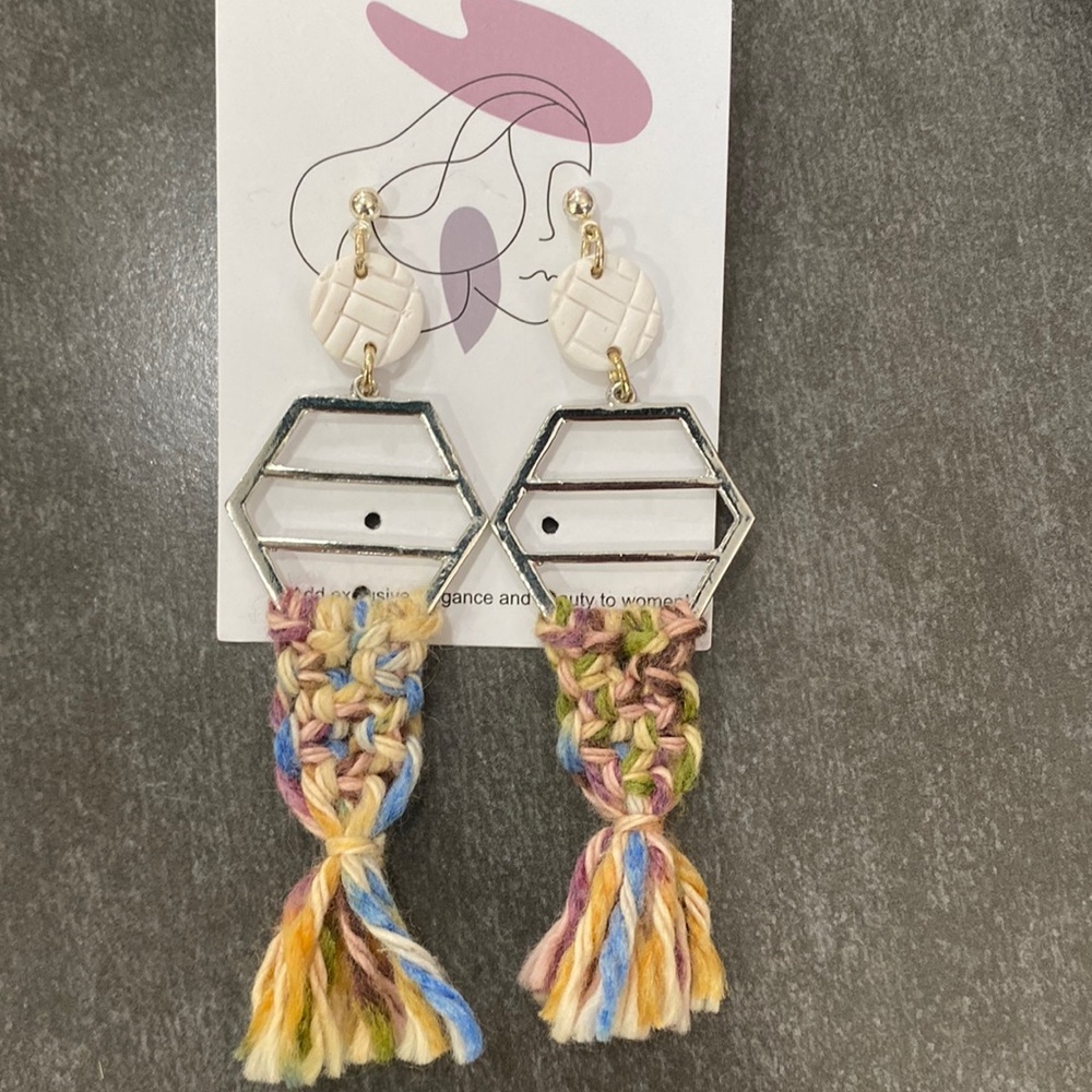 Handmade macramé earrings